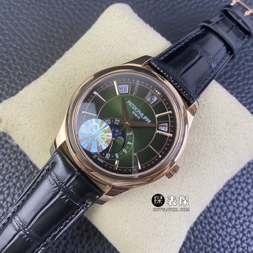 GR factory Patek Philippe complication timepiece 5205R-0111:1super watch men's olive green dialleather strap picture and price front live photo
