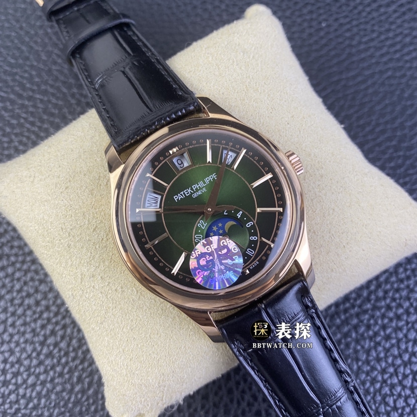 GR factory Patek Philippe complication timepiece 5205R-0111:1super watch men's olive green dialleather strap picture and price front live photo
