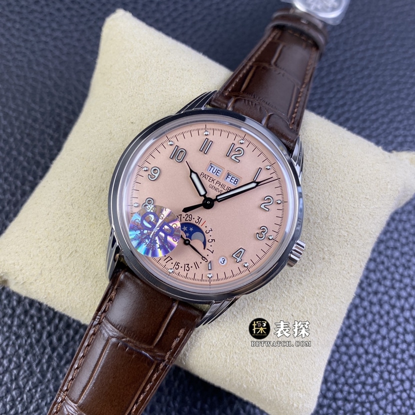 GR factory Patek Philippe super complex timepiece 5320G-011super watch men's rose gold disc leather strap model pictures and prices front live photo