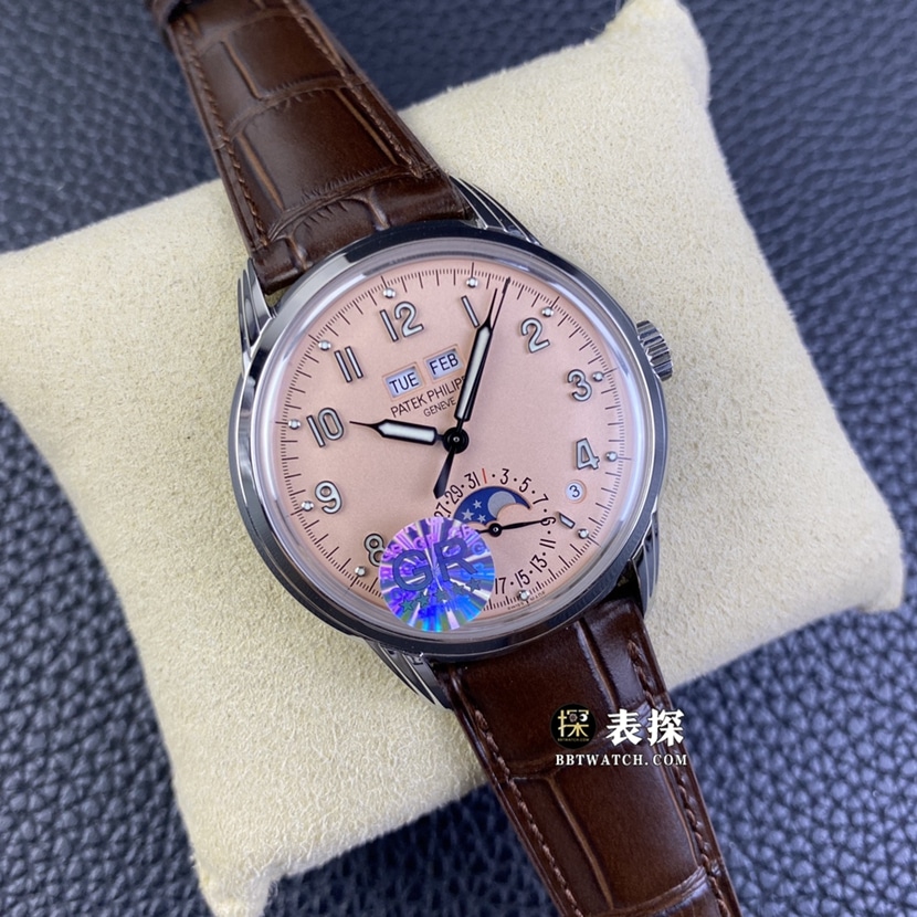 GR factory Patek Philippe super complex timepiece 5320G-011super watch men's rose gold disc leather strap model pictures and prices front live photo