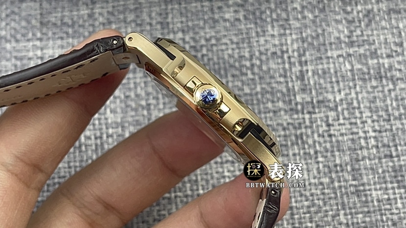 3K FactoryPatek Philippe sporty and elegant Nautilus57111:1super watch men's dark gray plate leather strap model pictures and prices side live photo