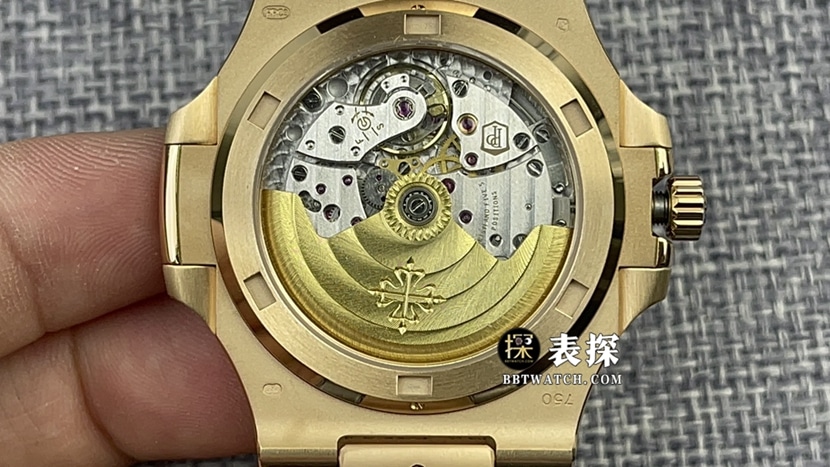 3K FactoryPatek Philippe sporty and elegant Nautilus57111:1super watch men's dark gray plate leather strap model picture and price caseback live photo