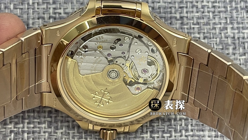 3K FactoryPatek Philippe sporty and elegant 71181:1top-tier watch women's honey gold silver plate steel bracelet model pictures and prices caseback live photo