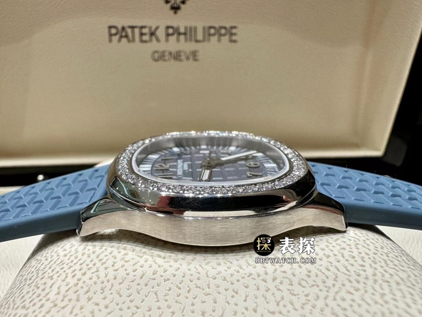 MMA factory Patek Philippe5067A grenade top-tier 1:1super watch ladies blue dial diamond rubber model picture and price side live photo