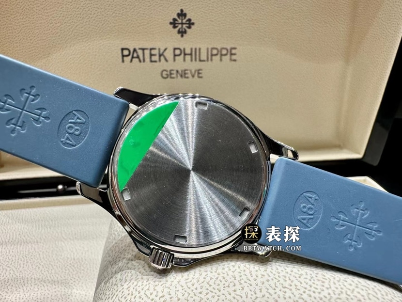 MMA factory Patek Philippe5067A grenade top-tier 1:1super watch ladies blue dial diamond rubber model picture and price caseback live photo