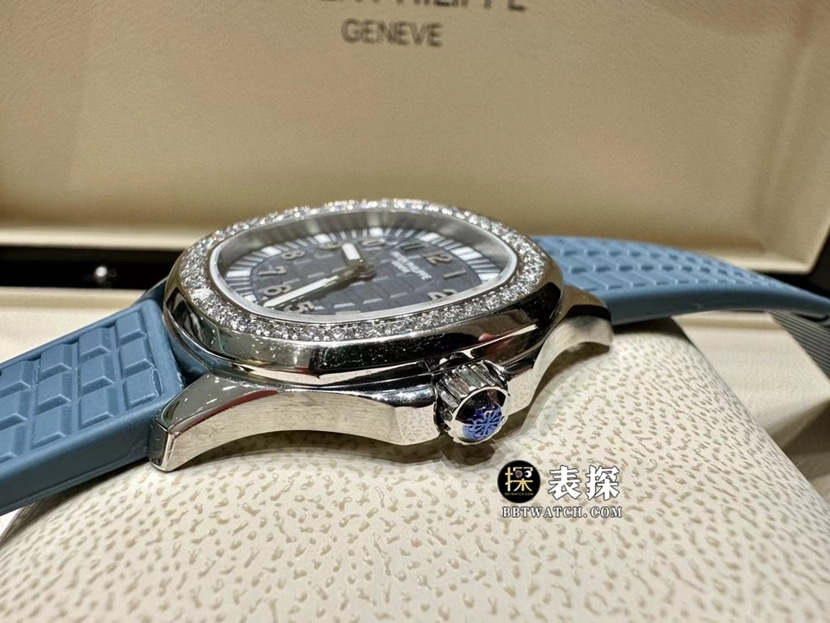 MMA factory Patek Philippe5067A grenade top-tier 1:1super watch ladies blue dial diamond rubber model picture and price side live photo