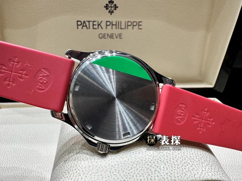 MMA factory Patek Philippe5067Atop-tier watch ladies red dial rubber model picture and price caseback live photo