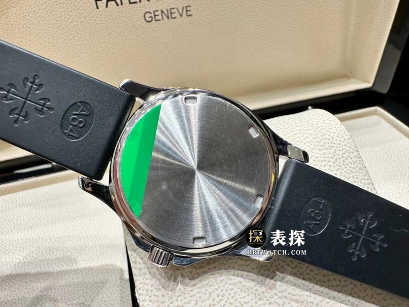 MMA factory Patek Philippe5067A1:1super watch ladies black dial rubber model picture and price caseback live photo