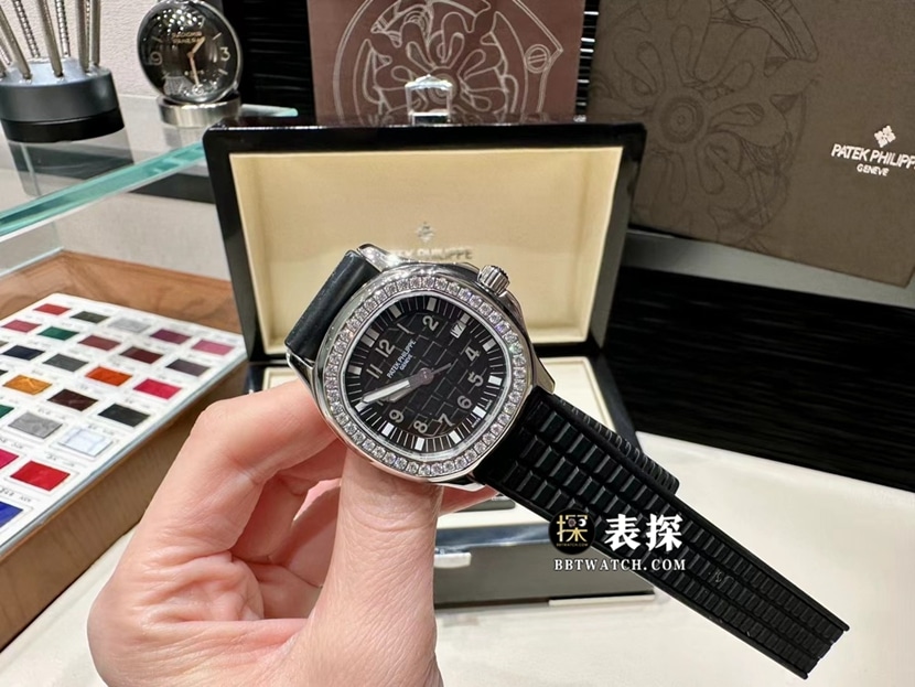 MMA factory Patek Philippe5067A1:1super watch ladies black dial rubber model picture and price front live photo