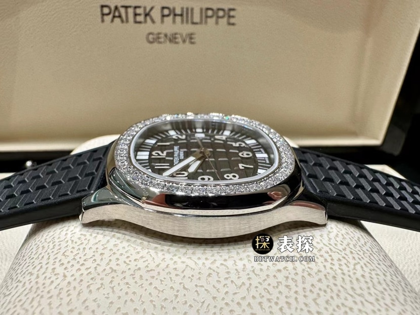 MMA factory Patek Philippe5067A1:1super watch ladies black dial rubber model pictures and prices side live photo