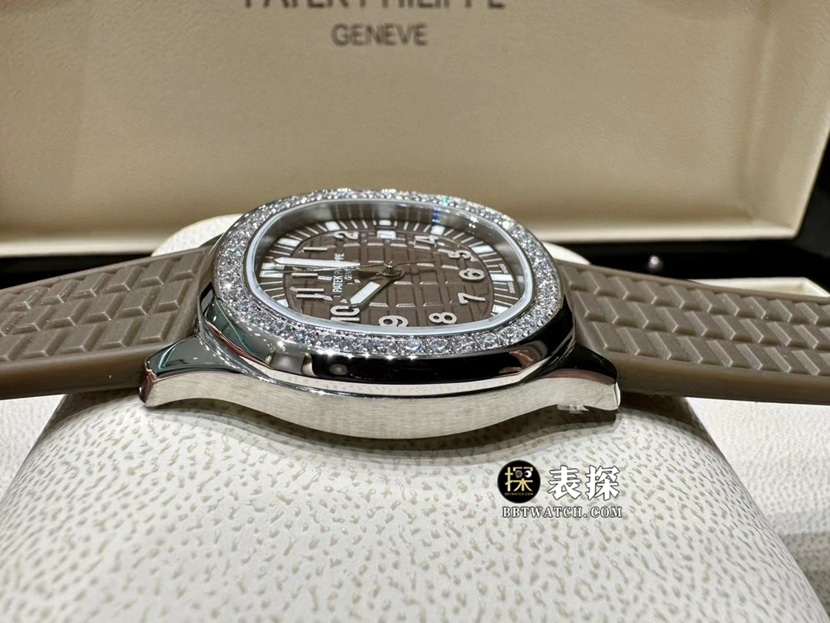 MMA factory Patek Philippe5067A1:1super watch ladies chocolate disc rubber model picture and price side live photo