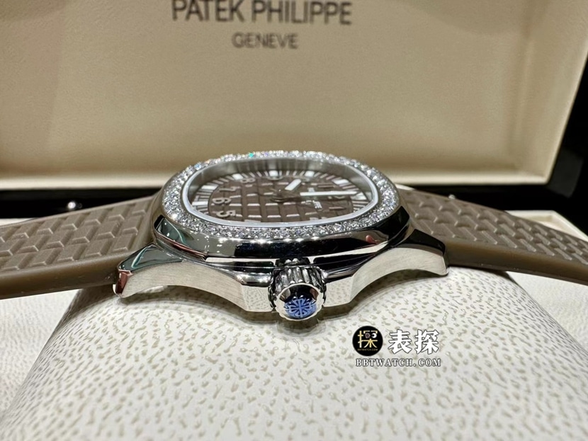 MMA factory Patek Philippe5067A1:1super watch ladies chocolate disc rubber model picture and price side live photo