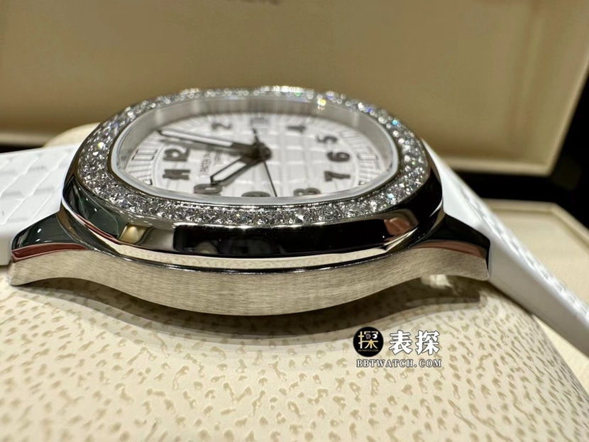 MMA factory Patek Philippe5067Asuper watch ladies white dial rubber model picture and price side live photo