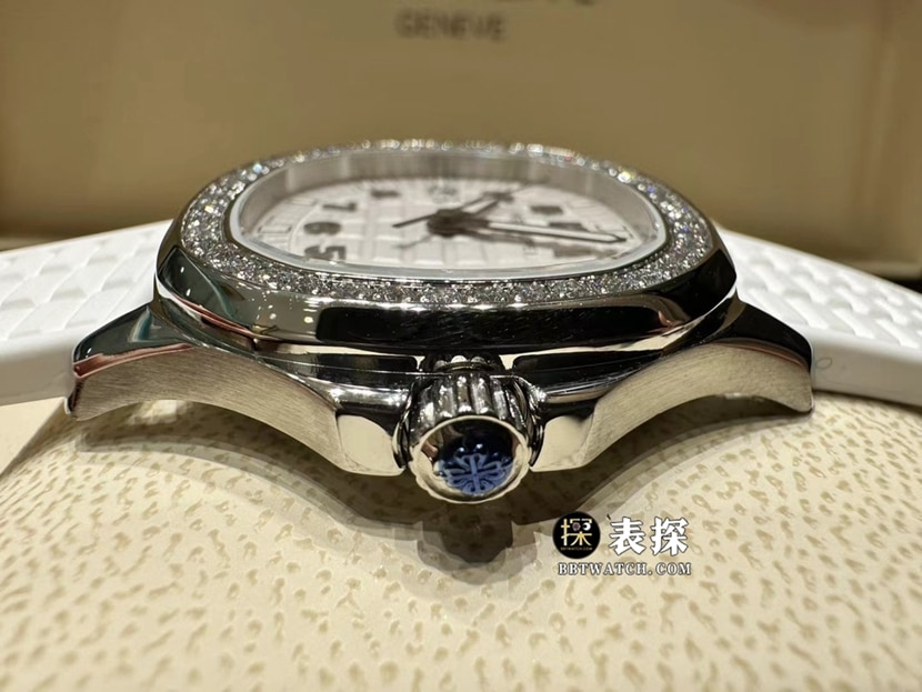 MMA factory Patek Philippe5067Asuper watch ladies white dial rubber model picture and price side live photo