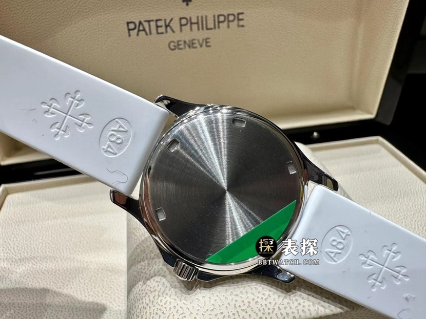 MMA factory Patek Philippe5067Asuper watch ladies white dial rubber model picture and price caseback live photo