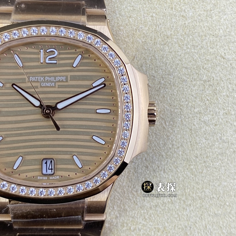 3KPatek Philippe sports elegant series 7118top-tier 1:1high-quality watch ladies gold brown steel bracelet model pictures and prices front live photo
