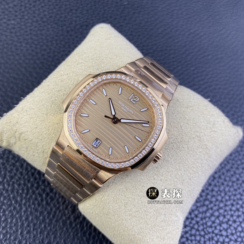 3KPatek Philippe sports elegant series 7118top-tier 1:1high-quality watch ladies gold brown steel bracelet model pictures and prices front live photo