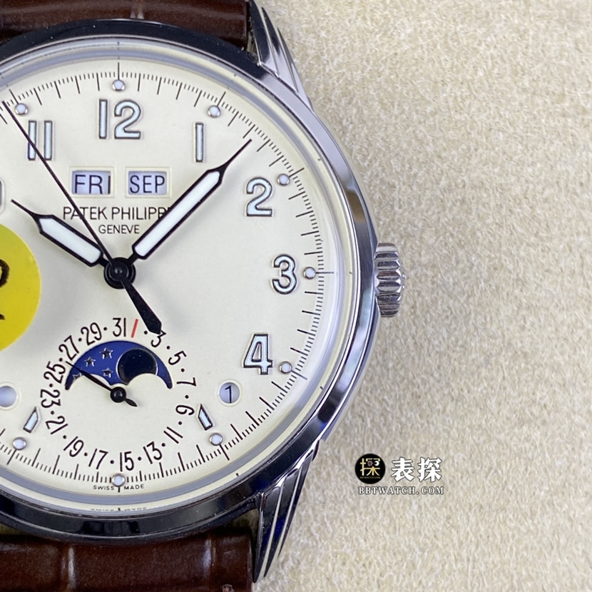 KR factory Patek Philippe super complex timepiece 5320G-001top-tier 1:1super watch men's breast white dialleather strap model pictures and prices front live photo