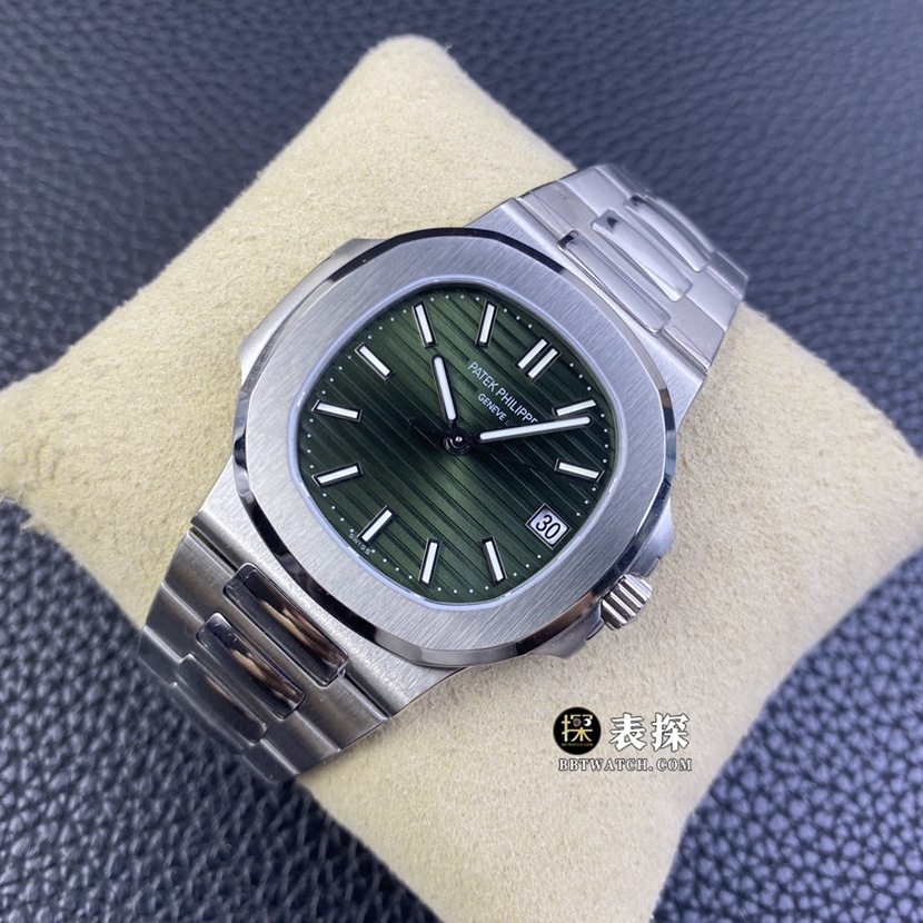 MP factory Patek Philippe sporty and elegant 5711top-tier watch men's green dialsteel bracelet model pictures and prices front live photo