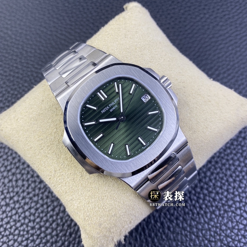 MP factory Patek Philippe sporty and elegant 5711top-tier watch men's green dialsteel bracelet model pictures and prices front live photo