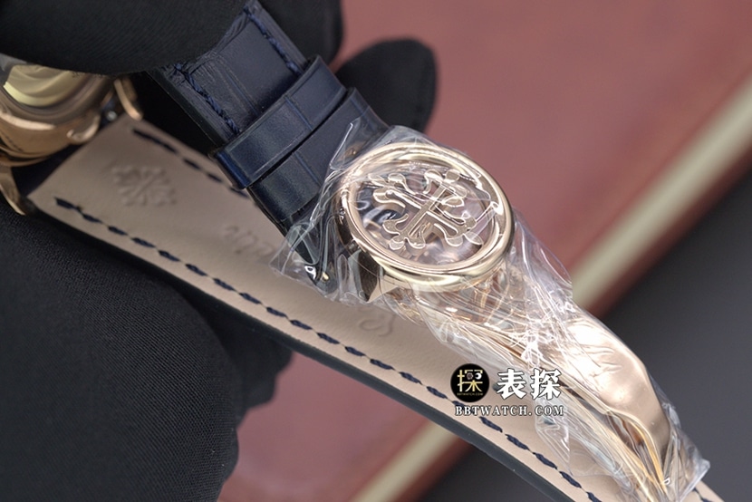 GR factory complex function chronographPatek Philippe1:1replica watch blue dialleather strap model 5396R-015clasplive photos