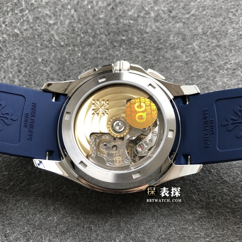 OM FactoryPatek Philippe59681:1top-tier watch men's blue dial rubber model picture and price caseback live photo
