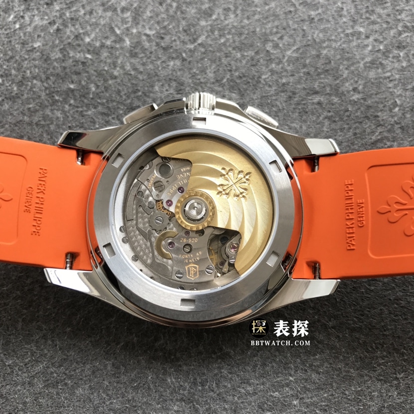 OM FactoryPatek Philippe5968A-001top-tier 1:1high-quality watch men's black dial rubber model pictures and prices caseback live photo