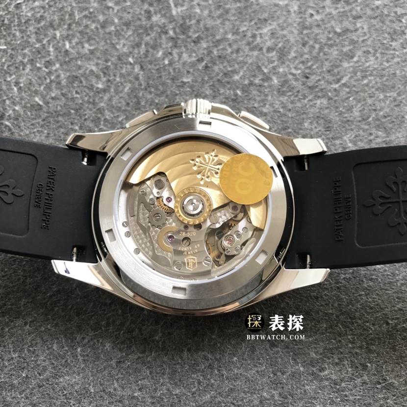OM FactoryPatek Philippe5968A-001top-tier 1:1super watch men's black dial rubber model picture and price caseback live photo