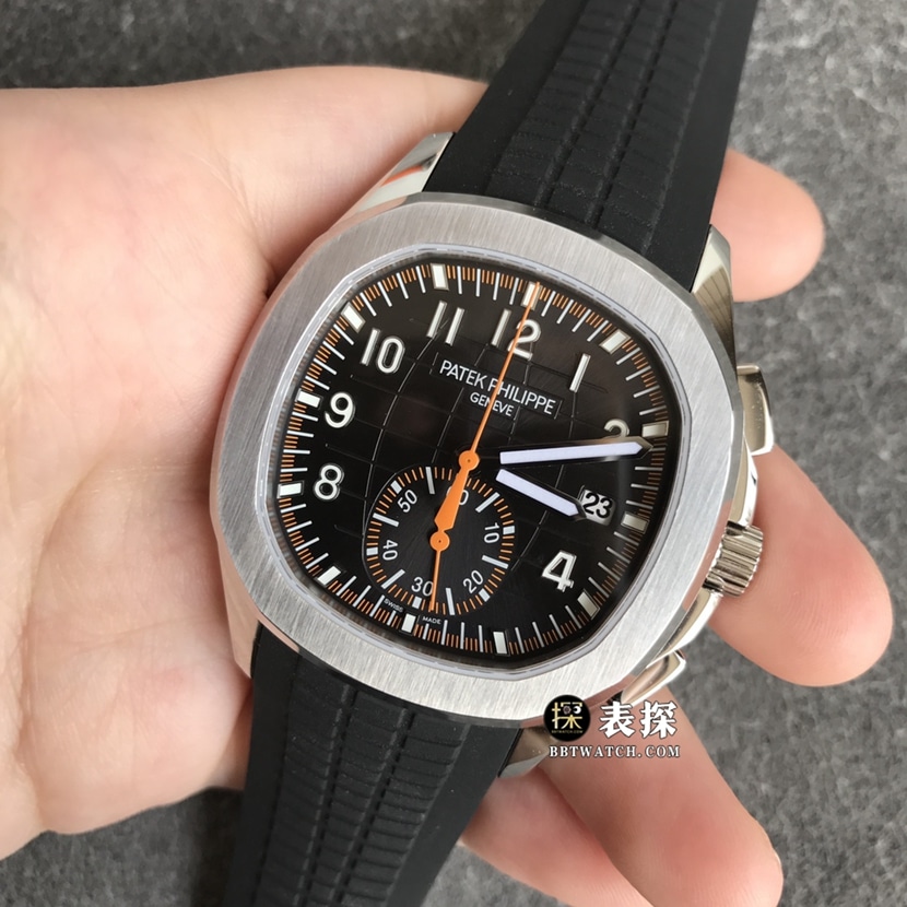 OM FactoryPatek Philippe5968A-001top-tier 1:1super watch men's black dial rubber model picture and price front live photo