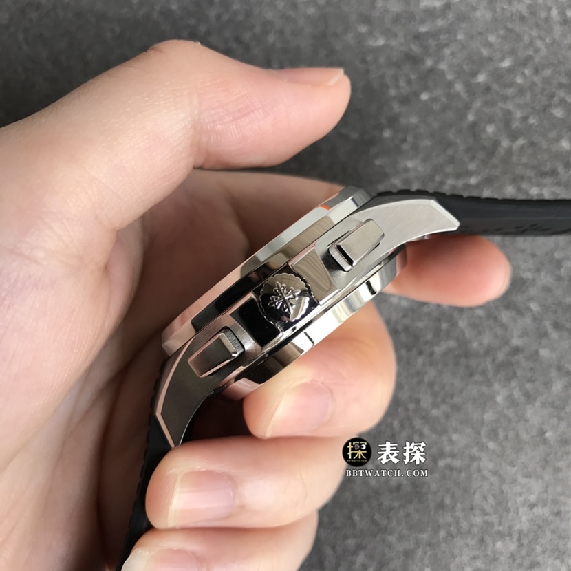 OM FactoryPatek Philippe5968A-001top-tier 1:1super watch men's black dial rubber model pictures and prices side live photo