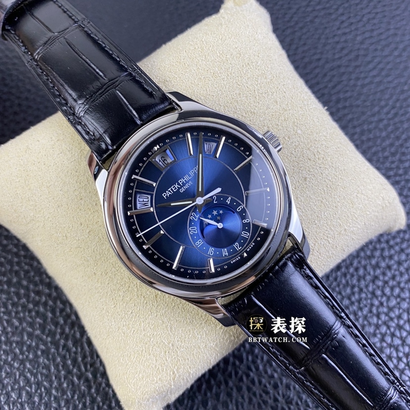 GR factory Patek Philippe complex function timepiece 5205G-013top-tier high-quality watch men's blue dialleather strap model pictures and prices front live photo