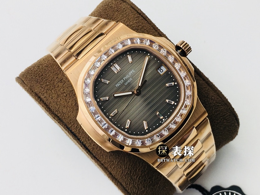 PPF FactoryPatek Philippe sporty and elegant top-tier 1:1super watch men's dark gray plate steel bracelet model pictures and prices front live photo