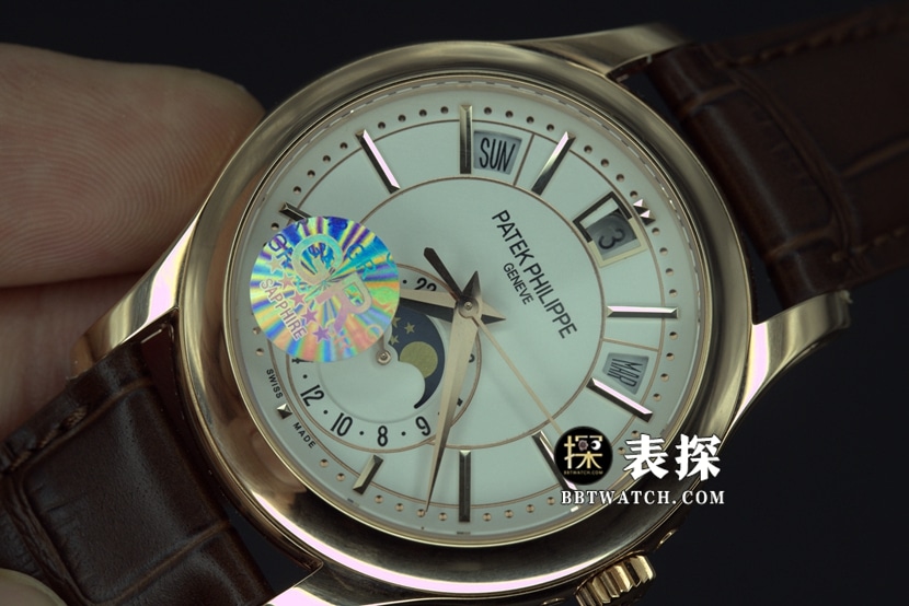 GR factory Patek Philippe complex function timepiece watch men's white dialleather strap model pictures and prices front live photo