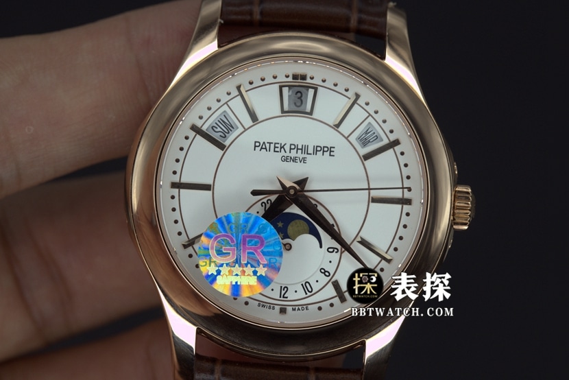 GR factory Patek Philippe complex function timepiece watch men's white dialleather strap model pictures and prices front live photo