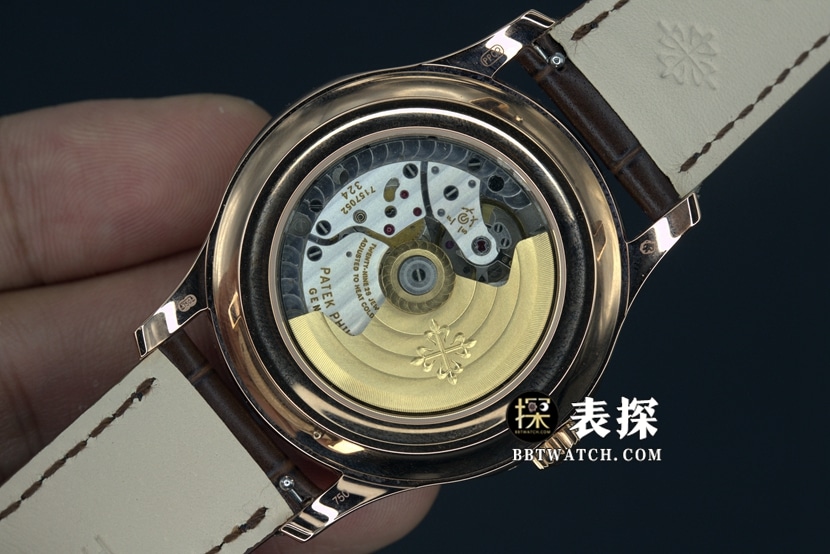 GR factory Patek Philippe complex function timepiece watch men's white dialleather strap model pictures and prices caseback live photo
