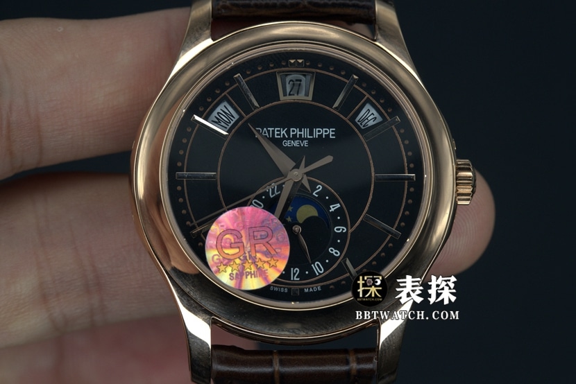 GR factory Patek Philippe complex function timepiece watch men's black dialleather strap model pictures and prices front live photo