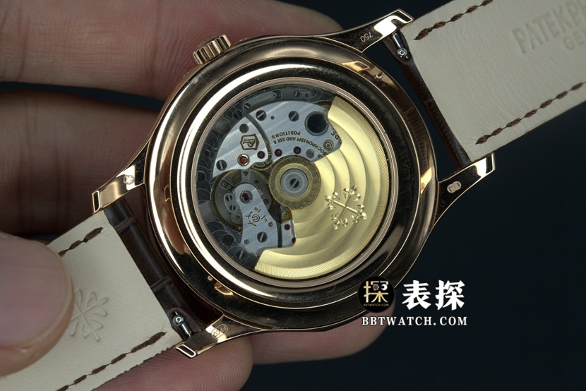 GR factory Patek Philippe complex function timepiece watch men's black dialleather strap model pictures and prices caseback live photo