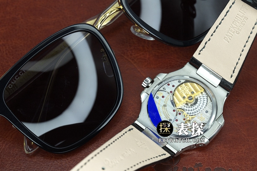 GR factory Patek Philippe sporty elegant 5712top-tier 1:1high-quality watch men's black dialleather strap model pictures and prices caseback live photo