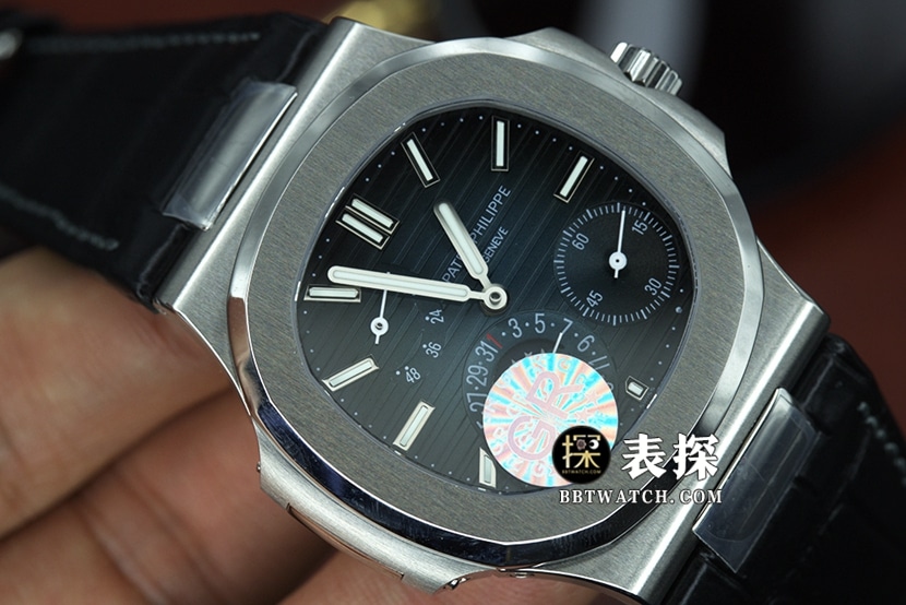 GR factory Patek Philippe sporty elegant 5712top-tier 1:1high-quality watch men's black dialleather strap model pictures and prices front live photo