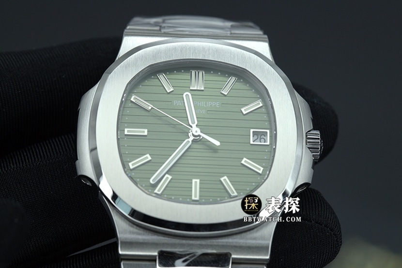 PPF FactoryPatek Philippe sporty and elegant top-tier watch men's olive green Nautilussteel bracelet picture and price front live photo