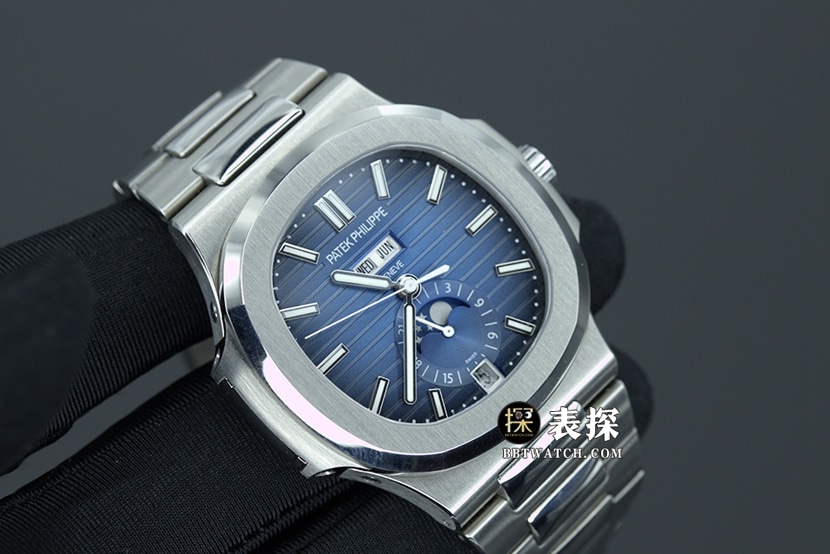 GR factory Patek Philippe sports elegant 5726 top-tier watch men's annual calendar blue dialsteel bracelet model pictures and prices front live photo