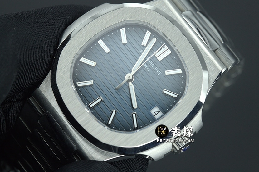 3KPatek Philippe sporty and elegant watch men's blue sunburst dial steel bracelet model pictures and prices front live photo