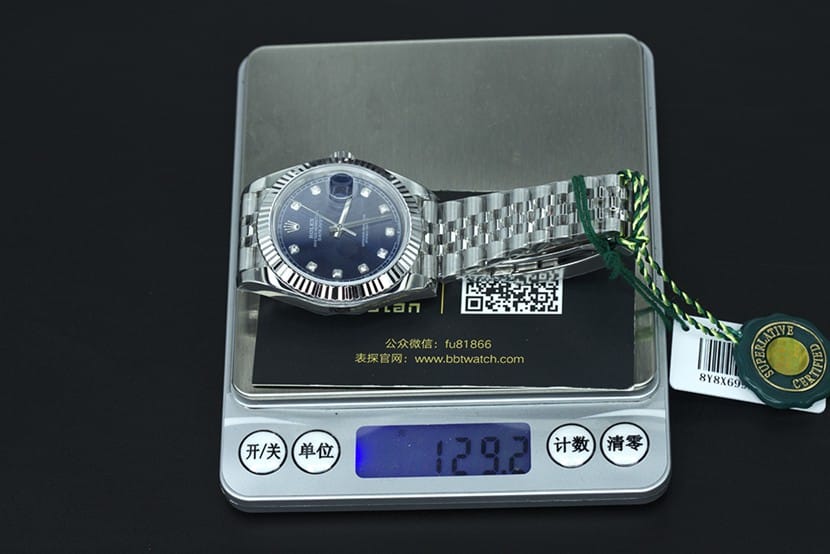 jvsRolex blue log watch weight
