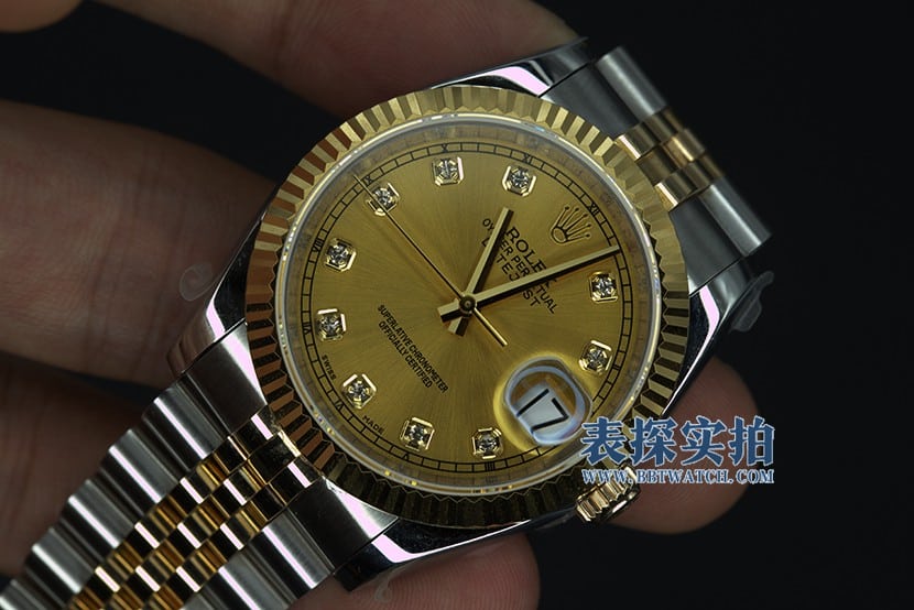 Rolexreplica watch gold-plated real diamond scale men's watch