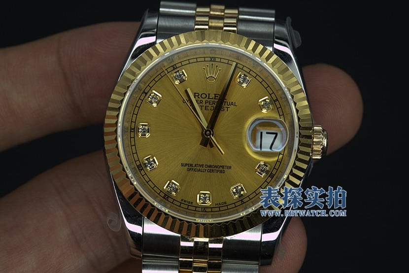 Rolexreplica watch gold-plated real diamond scale 36 diameter