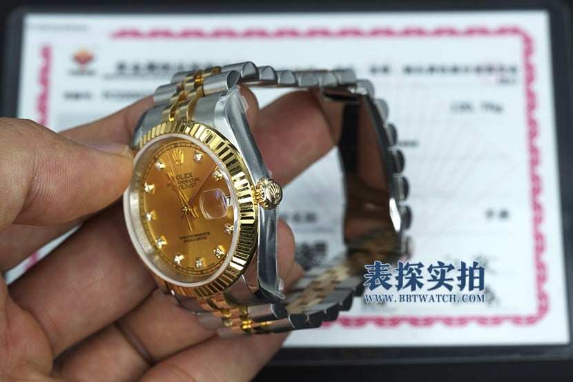 Rolexreplica watch gold-plated real diamond scale Swiss 2836movement overall picture