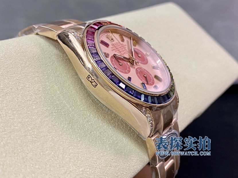 Big factory high-quality replicaRolex Rainbow Daytona watch side