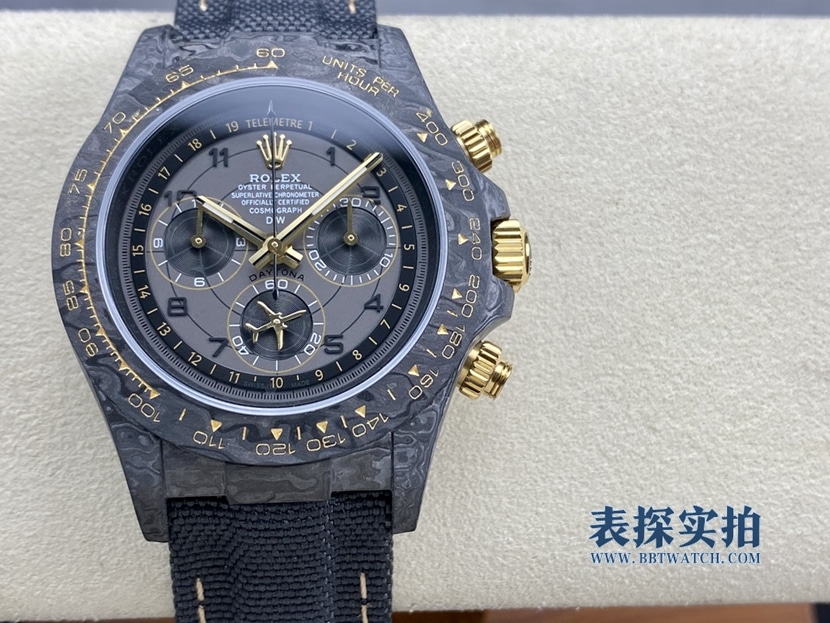 Dachang high-quality replicaRolex carbon fiber Daytona gray plate men's mechanical watch front