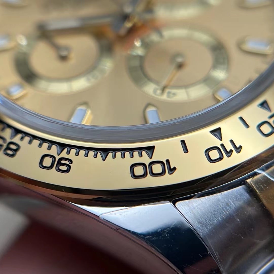 BT factory Rolex men's Daytona1:1super watch gold panda disc steel bracelet model m116503-0003front live photo