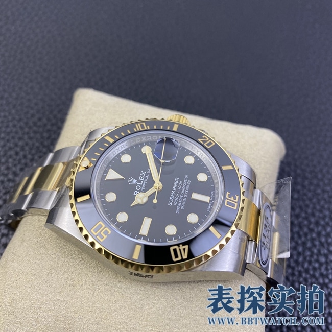 Factory C Rolextop-tiersuper gold Black Submariner men's watch_how much_pictures_how is the workmanship side